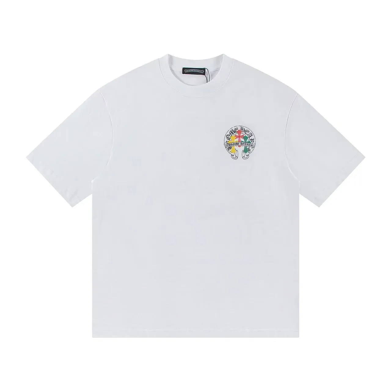 🅿️160 Style: 2025 new Croix Heart short-sleeved T-shirt Material: High version 300g double yarn combed cotton Size: S～XL Color: White Style number: Z015